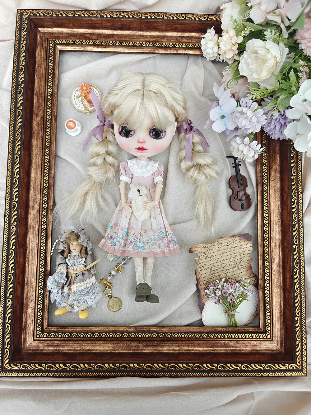 

Blythe doll Clothes Cute Princess Fashion Retro Lace Dress Clothes for Ymy Licca Azones Ob22 24 27 YMY Doll Accessories