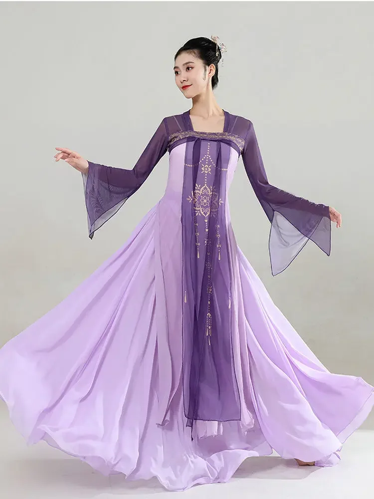 Klassieke dansjurk Dames elegante onsterfelijke stijl oude jurk Chinese traditionele oefenkleding