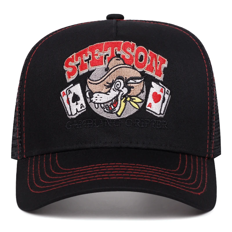 2025 Personalized New Baseball Hat STETSON Wolf Head Poker Truck Hat Street HipHop Hat Daily Casual Wear Sunshade Net Hat Unisex view 2