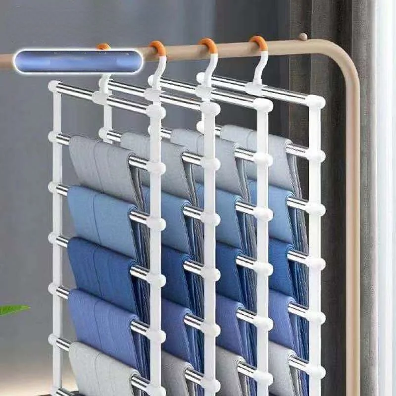 Closet Organizer Racks for Pants Trouser Hangers 1/2pcs Clothes Racks Multifunction Stainless Steel Clothes Hangers