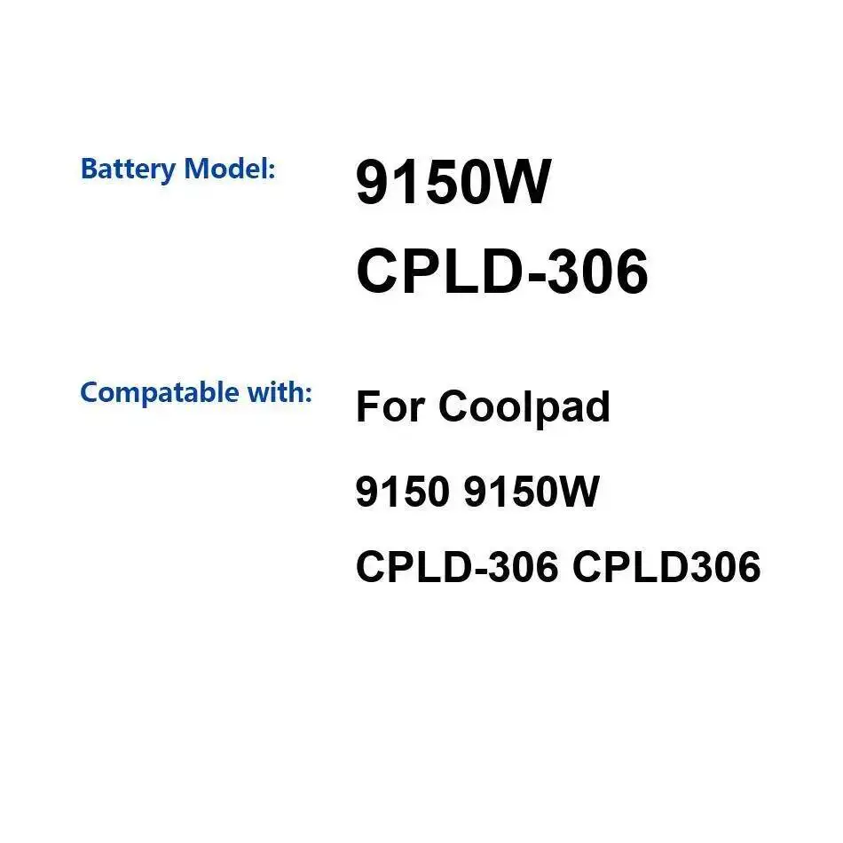 

Для Coolpad 9150 9150 Вт Cpld-306 долговечный аккумулятор для мобильного телефона высокая производительность 1700 мАч