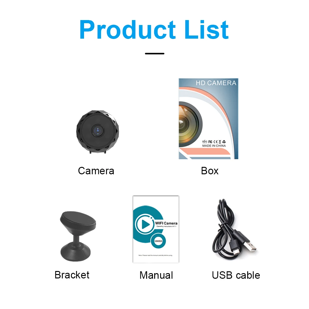 Mini cámara Wifi monitoreo Original protección de seguridad con movimiento versión nocturna cámara de vigilancia inalámbrica