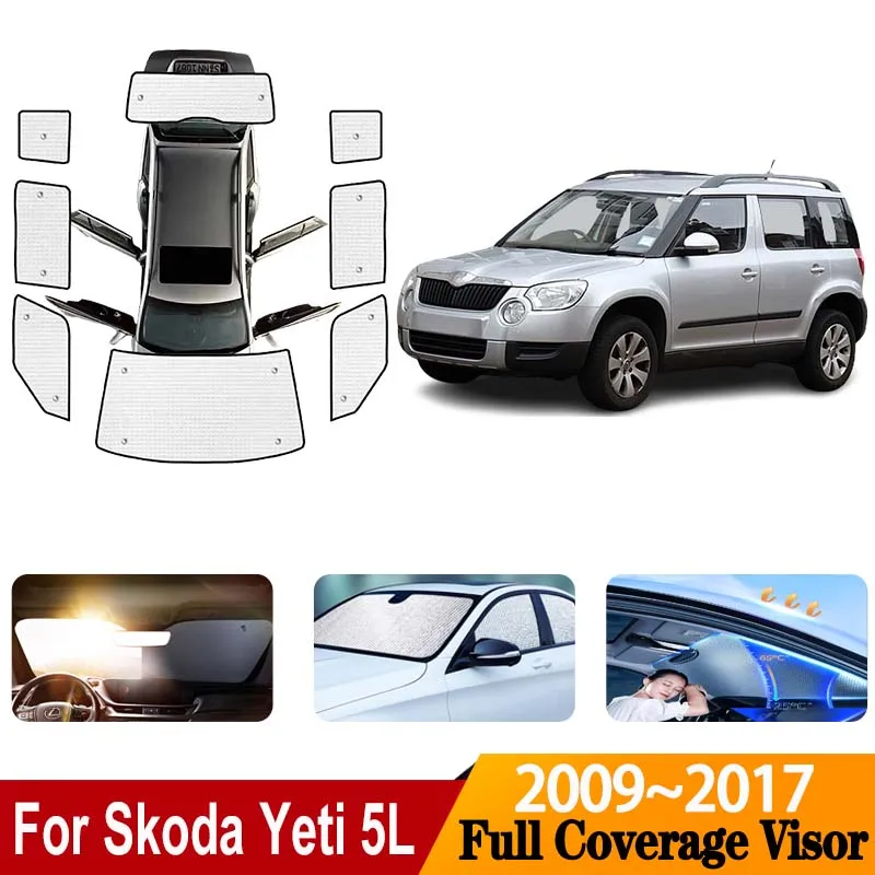 

Для Skoda Yeti 5L 2009-2017: Комплект кузовных деталей, солнцезащитные козырьки, анти-УФ защита, накладки для окон, солнцезащитные шторки, аксессуары для автомобиля