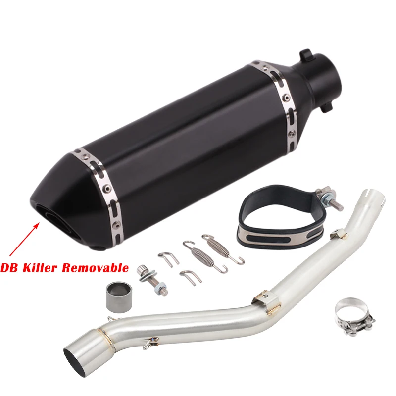 For SUZUKI DR-Z400 DRZ400 DRZ DR Z400 Z 400 S SM E 2000 - 2022 Motorcycle Exhaust Escape Modify Muffler Middle Pipe DB Killer 5