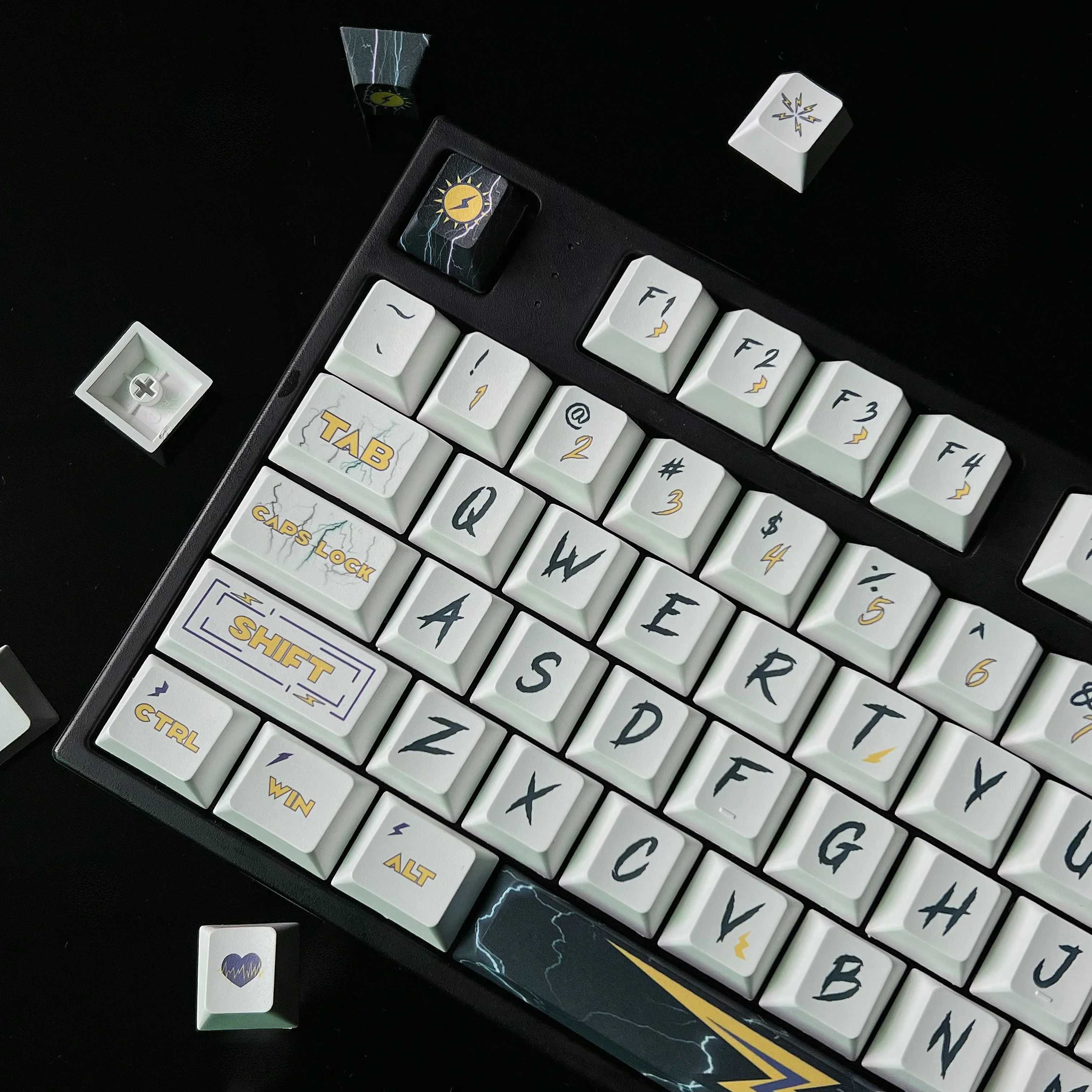 teclado mecanico personalizado com perfil de cereja pbt interruptor mx sublimacao faca voce mesmo gk61 129 chaves 01