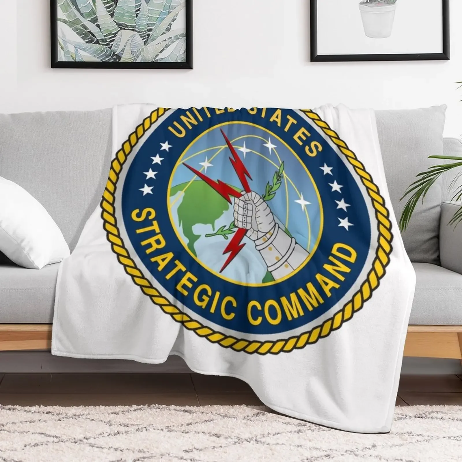 U S Strategic Command Throw Blanket Sofas sofa bed Thermal cosplay anime Blankets