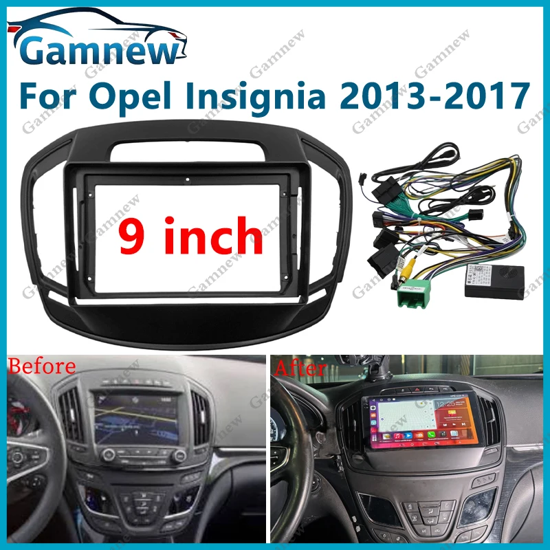 9 Inch Car Frame Fascia Adapter Canbus Box Decoder Android Radio Dash Panel Kit For Opel Insignia 2013-2017