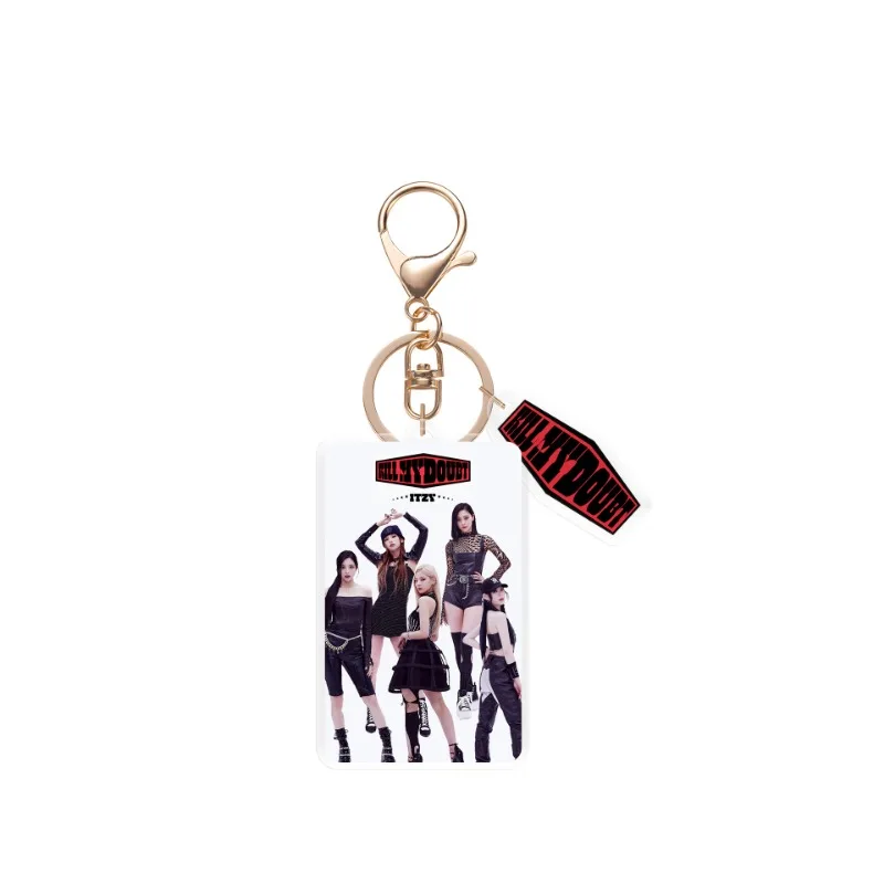 Kpop ITZY Acrylic Keychain New Album KILL MY DOUBT Pendant Yeji Lia Ryujin Chaeryeong Yuna Keyring Printing Bag Pendant Keyring