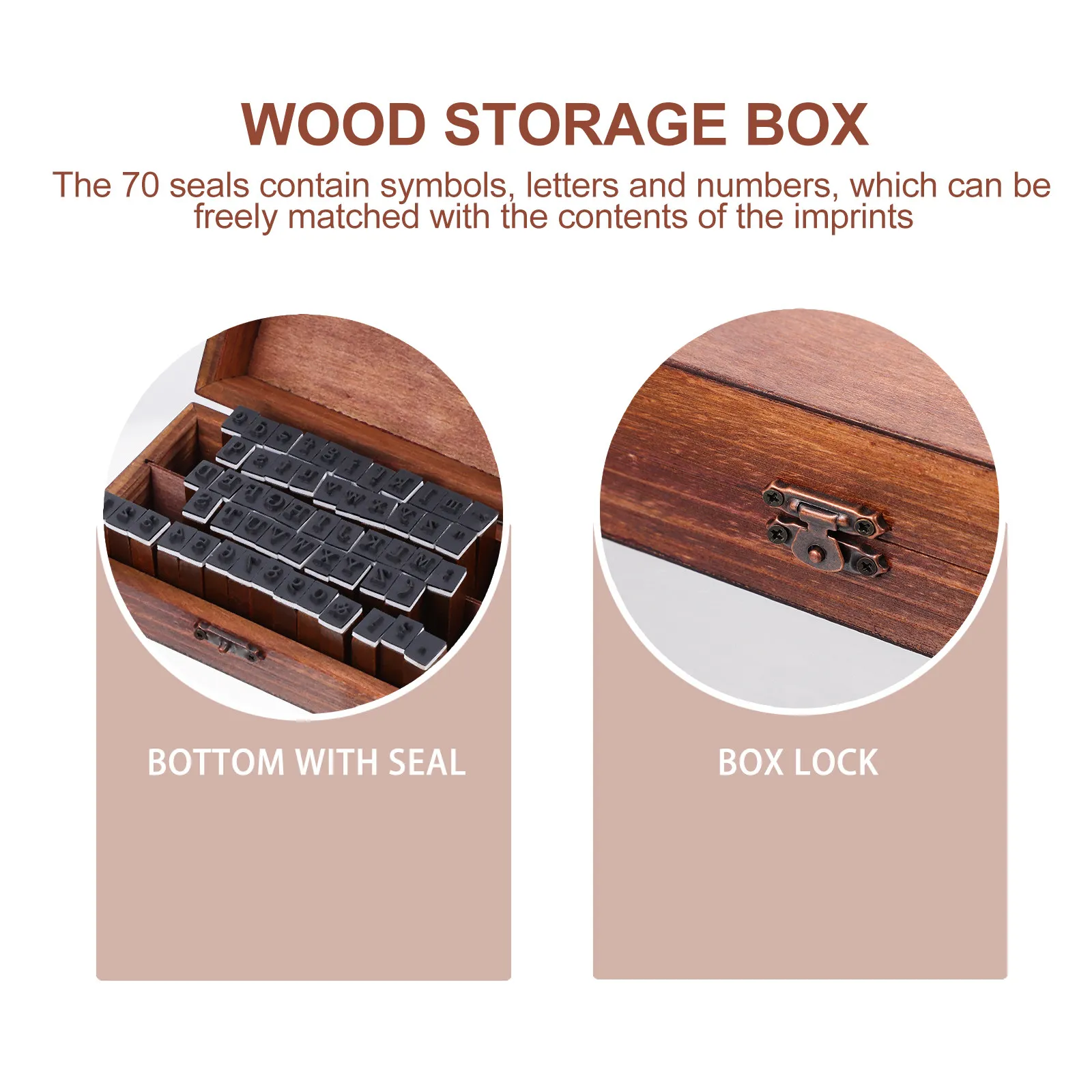 

DIY Wooden Alphabet Stamps Set with Fine Workmanship for Scrapbook Greeting Cards Envelopes Diary Craft Decoration Letters