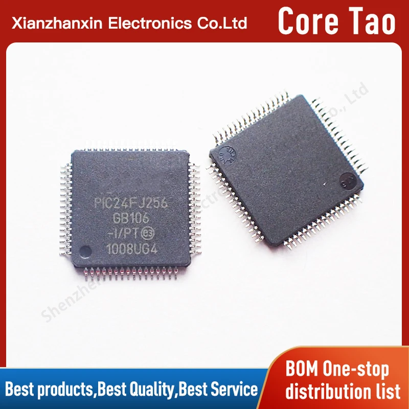 

1pcs/lot PIC24FJ256GB106-I/PT PIC24FJ256 QFP64 Micro controller IC brand