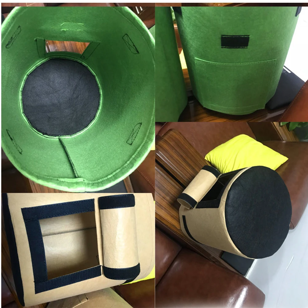 

Planting Bag 10 Gallon Grow Bags Non Woven Fabric Durable Windproof Rainproof Breathable For Sweet Potato Peanut Green