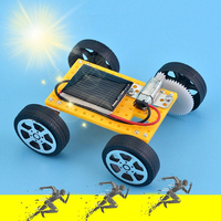 Plastic Science Experiment Educational Toys DIY Assembled Solar Car Toys Energy Solar Powered Toy Car Robot Kit Set