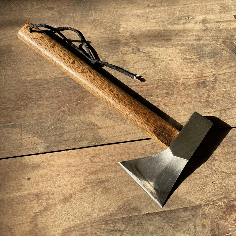NEW Hand Forged Quenched Wooden Handle Axe Portable Outdoor Emergency Chopping Wood Household Self-defense EDC Tool - view 3