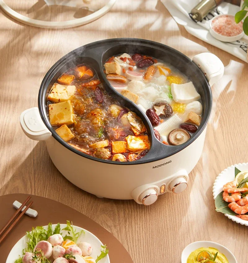 220V Electric Hot Pot Home Use Multi functional Integrated Large Capacity Dormitory Student  Frying Pot Small