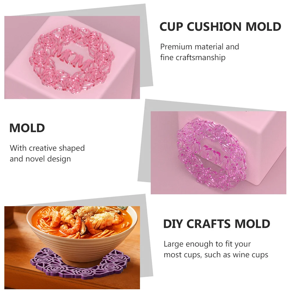 لتقوم بها بنفسك قالب كوستر من السيليكون وسادة أكواب الايبوكسي جارلاند شكل الوقايات الفريدة إضافة الدهانات الترتر اللؤلؤ لأكواب النبيذ والقهوة والحليب #2