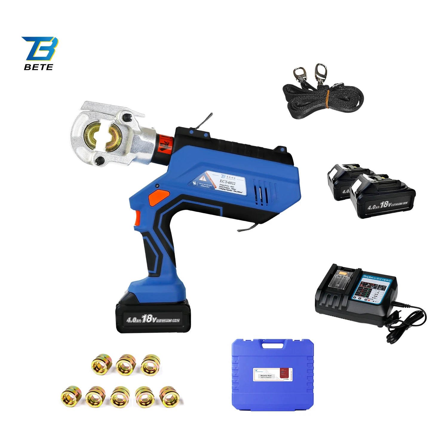 -6022  Intelligent Battery 6T Powered Electric Automatic Hydraulic Cable Crimping Tool