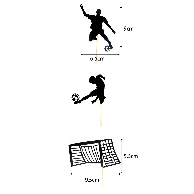 6 Pcs Cake Football Scene Accessories Football Cake Toppers Boys Theme Cake Decoration for Children\'s Birthday Party DIY Baking