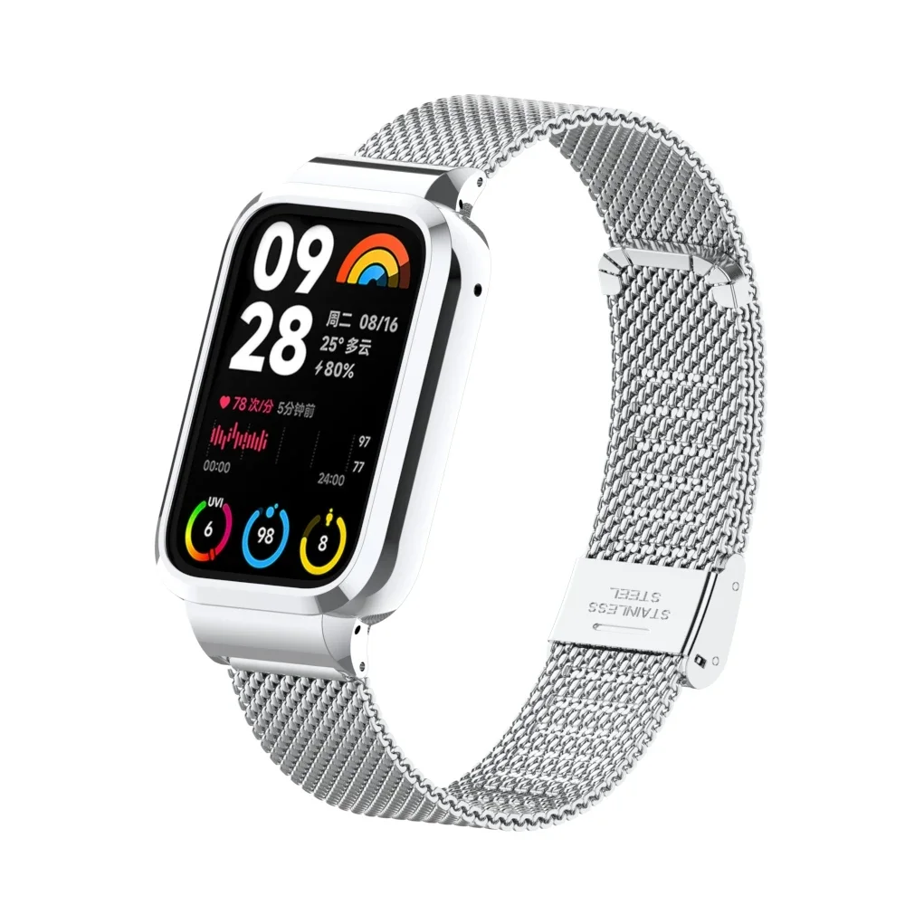 

Strap Case Protector for Xiaomi Mi Band 8 Pro Smart Band Accessories Metal Bracelet for mi band 8 pro Wristband Protective Cover