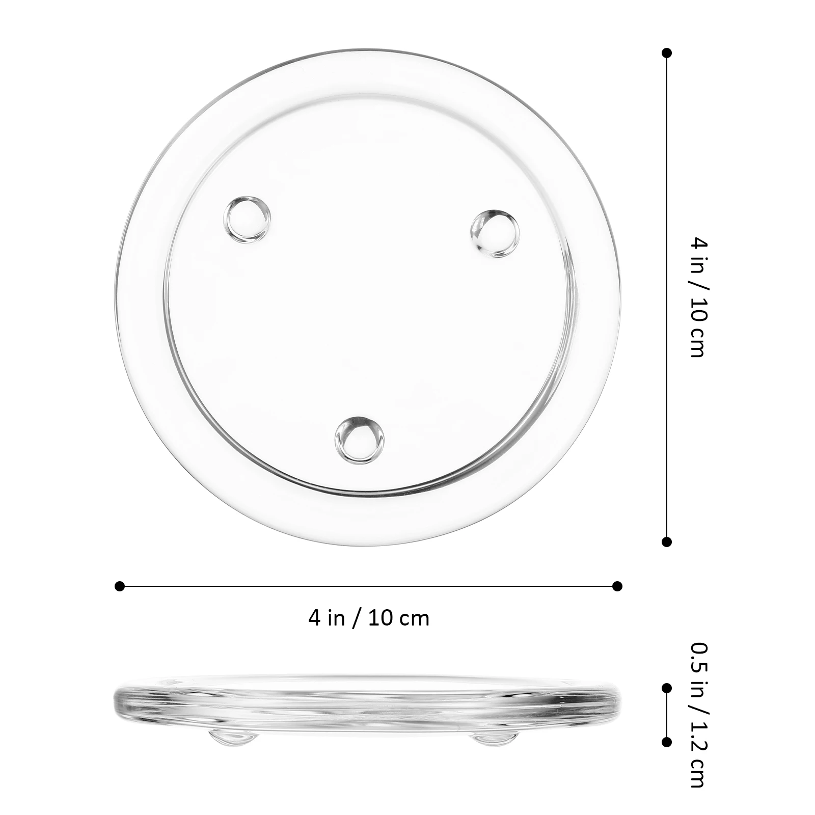

10Pcs Glass Holders Sturdy Portable Glass Trays for Vanity Tea Light Wedding Banquet Tray Tea Light Candles Tray