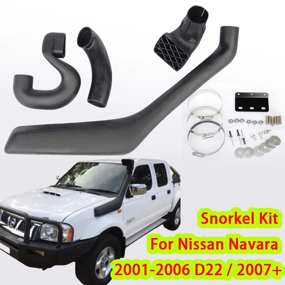 Kit de snorkel de versión larga para Nissan Navara 2001-2006 D22 / 2007+ Terrano 2 camionetas Kit de entrada de aire de piezas de automóvil
