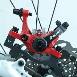 ZOOM DB-680 Bicycle 160 Disc Brake Light Alloy Mountain Bike Universal Accessories Mechanical Double Left Brakes NFOX B001 Red