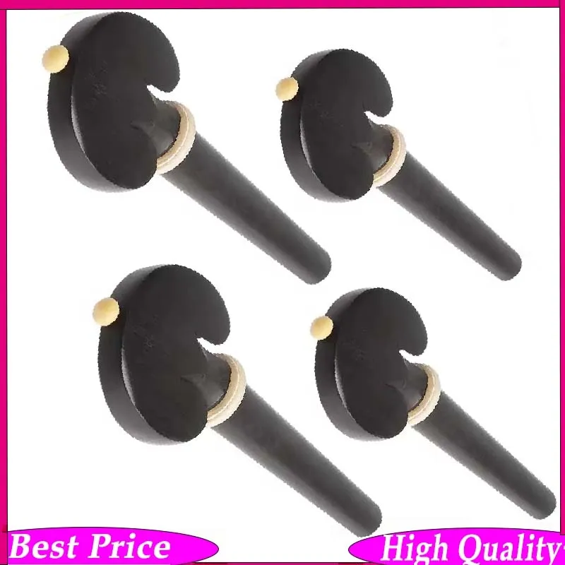 

4 Pcs/Set Ebony Cello Tuning Pegs Universal Cello Parts Tuner Black String Shafts Professional Musical Instrument Accessory