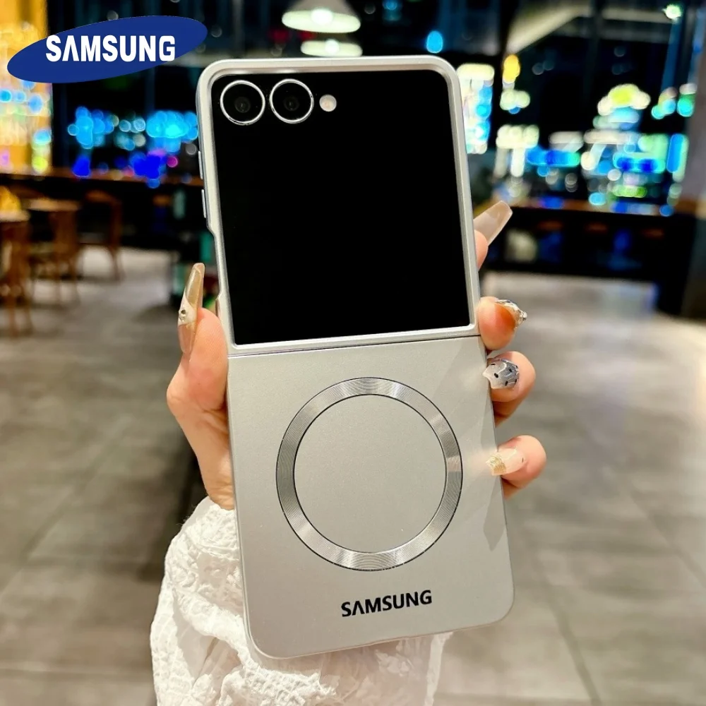 Flip 7 Ultra Thin Anti-Scratch Magnetic Phone Case Samsung Galaxy Z Flip 7 6 5 4 3 5G Magsafe Wireless Charging Matte PC Cover