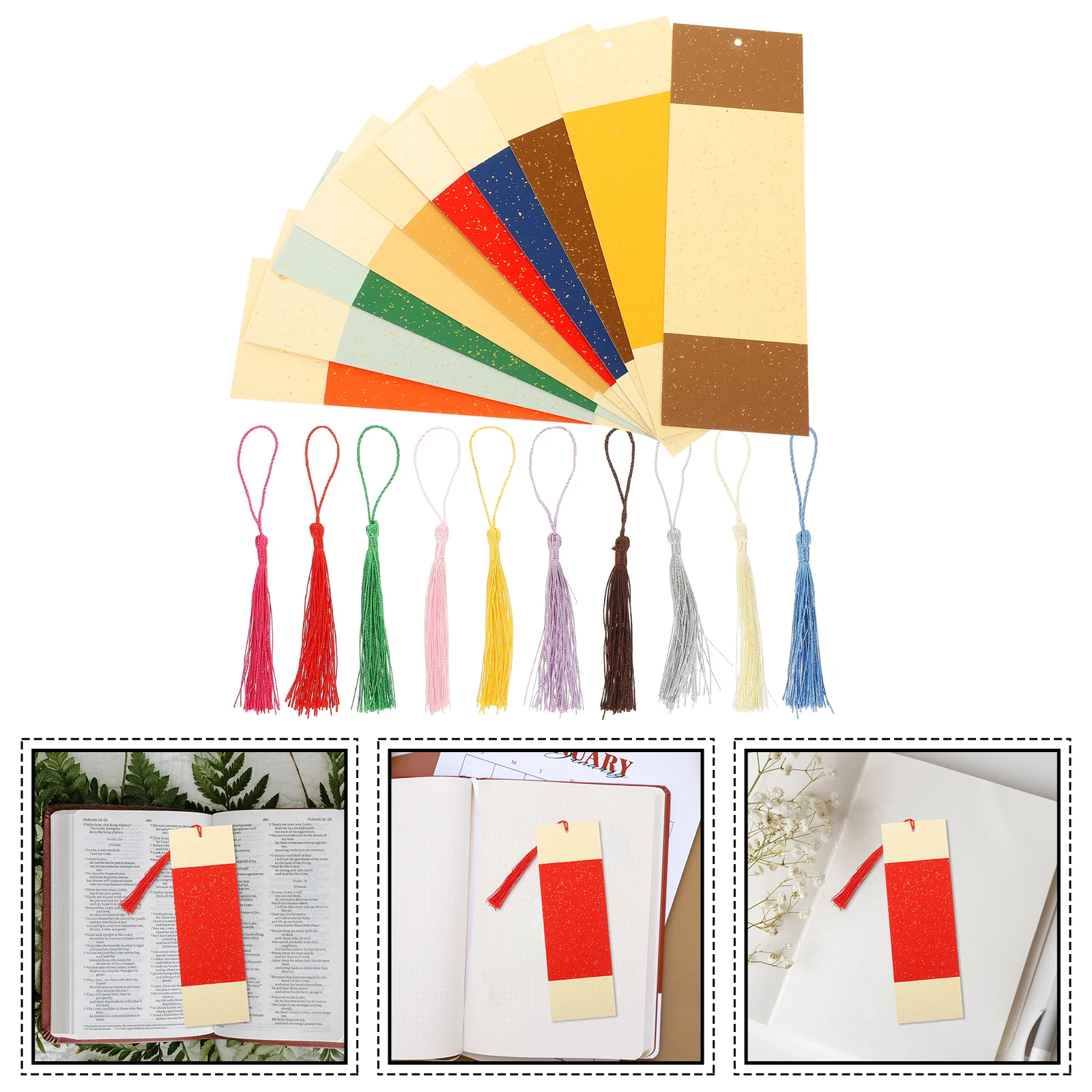 10 комплектов бумажных закладок, пустая закладка с кисточками в китайском стиле «сделай сам», для студентов, офисные школьные принадлежности, декоративный маркер для страниц «сделай сам»