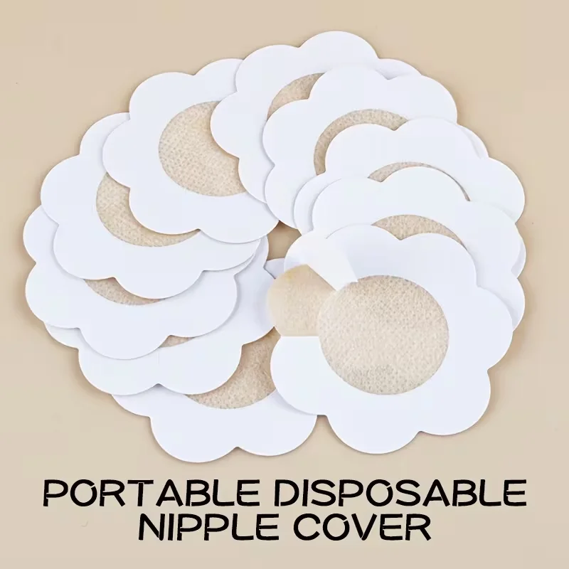 40/60/100 Pcs Ultra-Thin Disposable  Round/Floral-Shaped  Seamless Breathable Self-Adhesive Nipple Covers Bra Breast Patch image 6