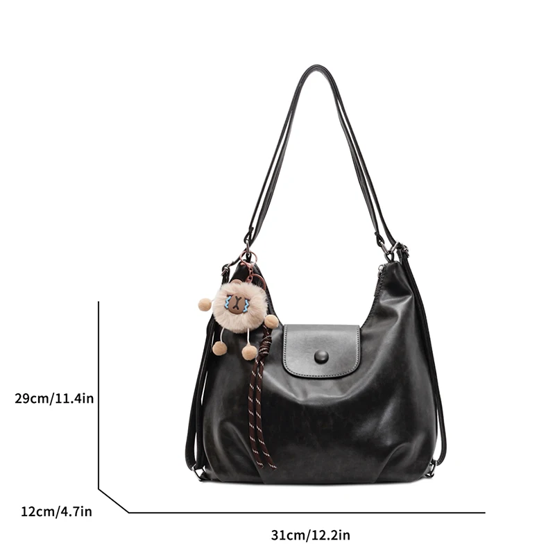 Ladies' Classic Retro Shoulder Bag Winter New Style Luxury Designer Women's Bag Zipper Large Capacity Crossbody Bag