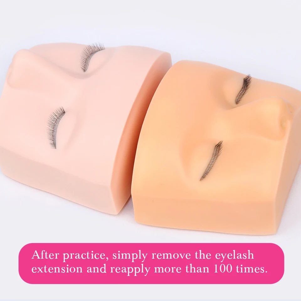 Tête de Mannequin d'entraînement de cils 3 couches de haute qualité pour la pratique du greffage de faux cils, outil de formation de cils, modèle de pratique de maquillage