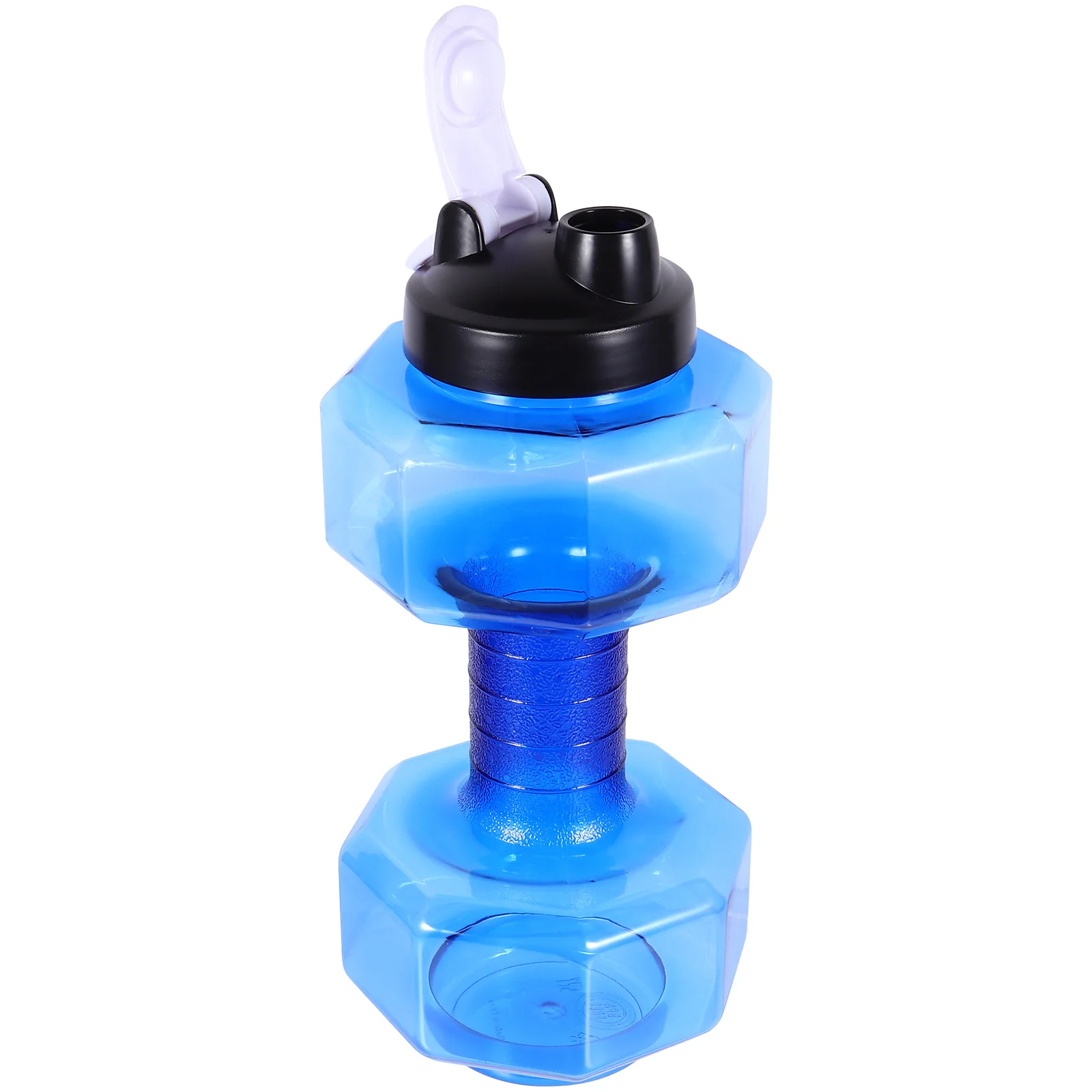 1 قطعة زجاجة مياه على شكل دمبل ذات سعة كبيرة زجاجة رياضية للياقة البدنية خفيفة الوزن للتمرين في صالة الألعاب الرياضية للاستخدام اليومي