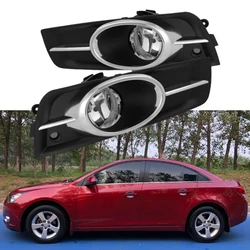 1 Set Fog Lights Headlight for Chevrolet Cruze 2009 2010 2011 2012 2013 2014 Fog Lamp Cover Grill Bezel Front Bumper Fog Light
