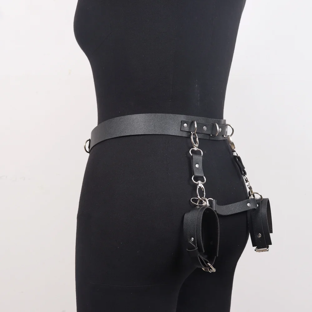 Handcuffs Sex Toys PU Leather Body Harness Cuffs Bondage Straps BDSM Kit Erotic Adult Sex Toys For Couples Party Sexy Accessorie