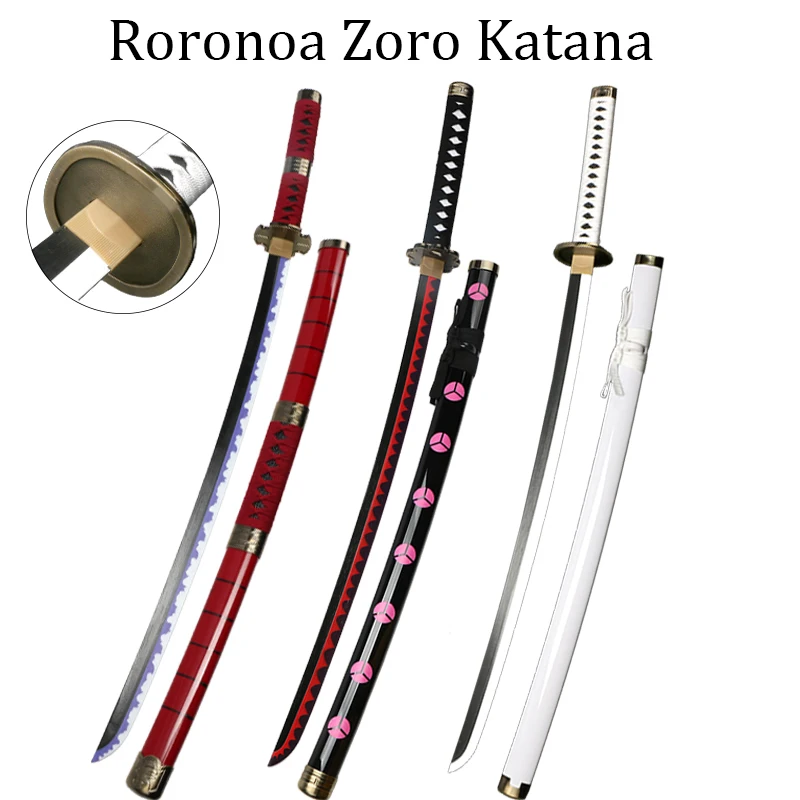 Roronoa Zoro Katana 104cm/41inCharacter Cosplay Sword with Sowrd Holder and Belt Trafalgar Law Red Sandai kitetsu Yubashiri