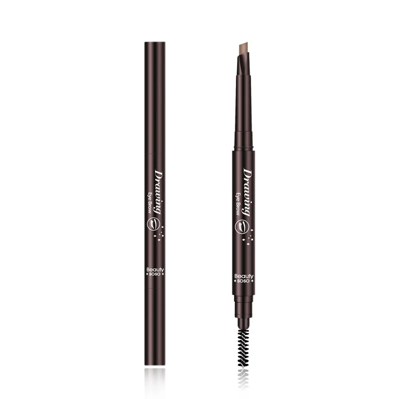 Double Ended Eyebrow Pencil Paint Long Lasting Tattoo Eyebrow Waterproof Eye Makeup Cosmetic Tools with Brush