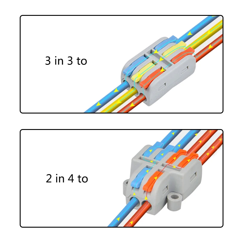 Mini Quick Wire Connector Universal Compact Wiring Splicing Conector Eletrico Lighting Push-in Multi Link Terminal Block