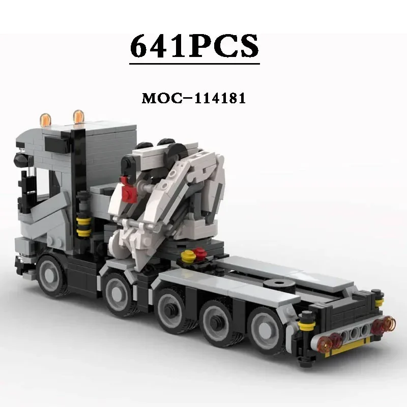 Classic 8 Grid Cars Mechanical Crane Truck Head Truck Trailer Tail R650 V8 Car Building Block Toys Children\'s Christmas Gifts