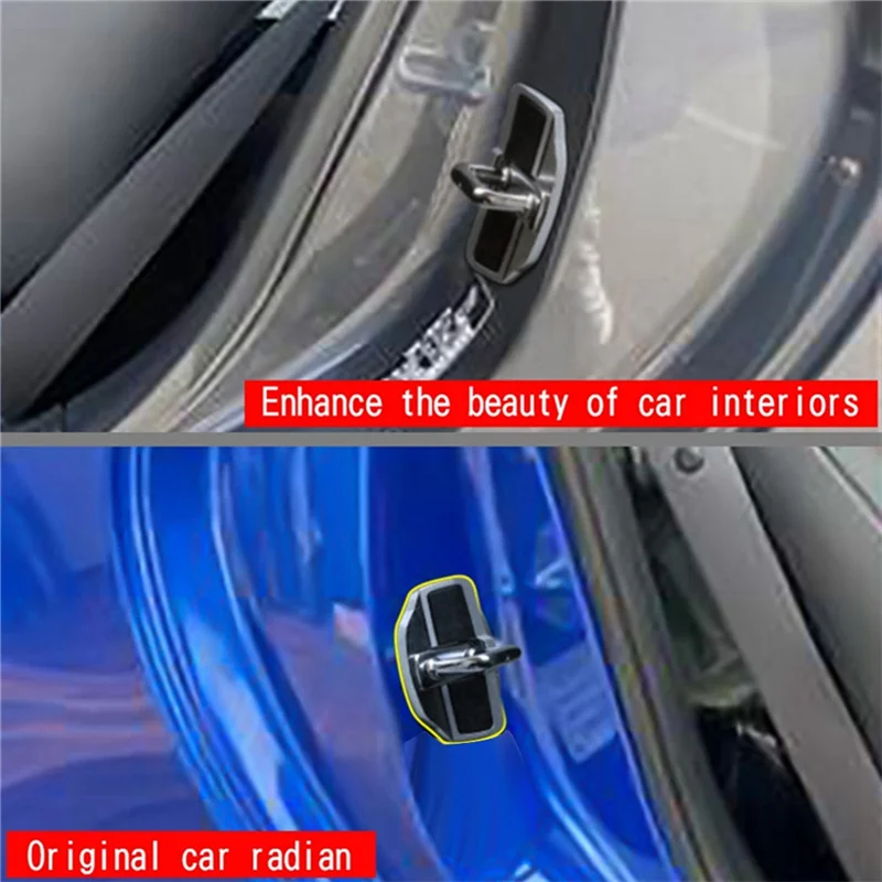 A44F-Car TRD مثبت الباب مشبك لهوندا سيفيك أكورد CRV أوديسي HRV قفل الباب حامي المزالج سدادة يغطي