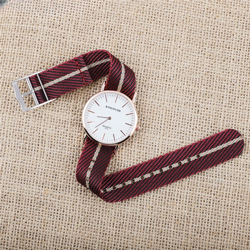 For Tudor Little Red Flower IWC 20 22mm Male Watch Strap Waterproof Sweet-Proof Breathable Travel Canvas Nylon Accessories