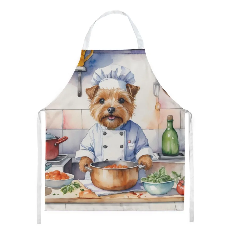 

Norfolk Terrier The Chef Apron Cooking Kitchen Server Baking Crafts Gardening for Adult Women Men Unisex Large Multicolor