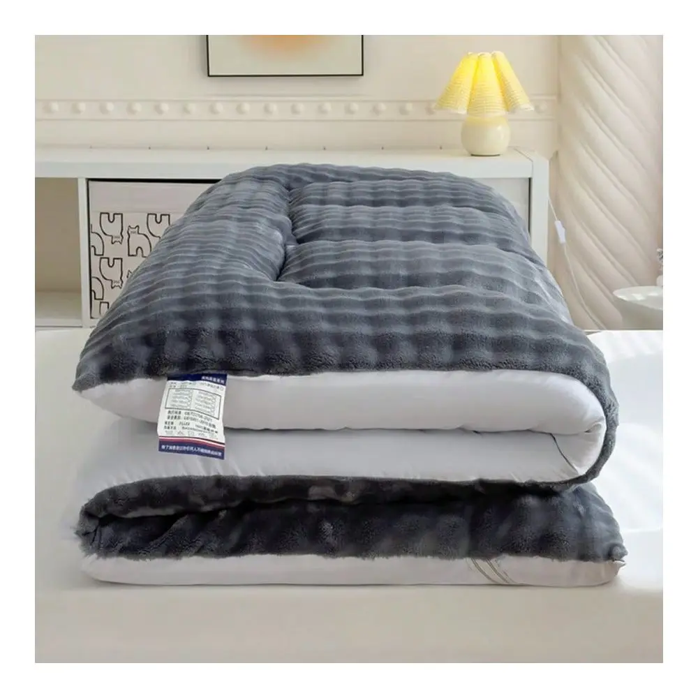 

Cute Soft Mattress Topper Comfort Breathable Fiber Filling Folding Roll Up Mattress Sleeping Pad, 68cm Warm Thickness Quilted M