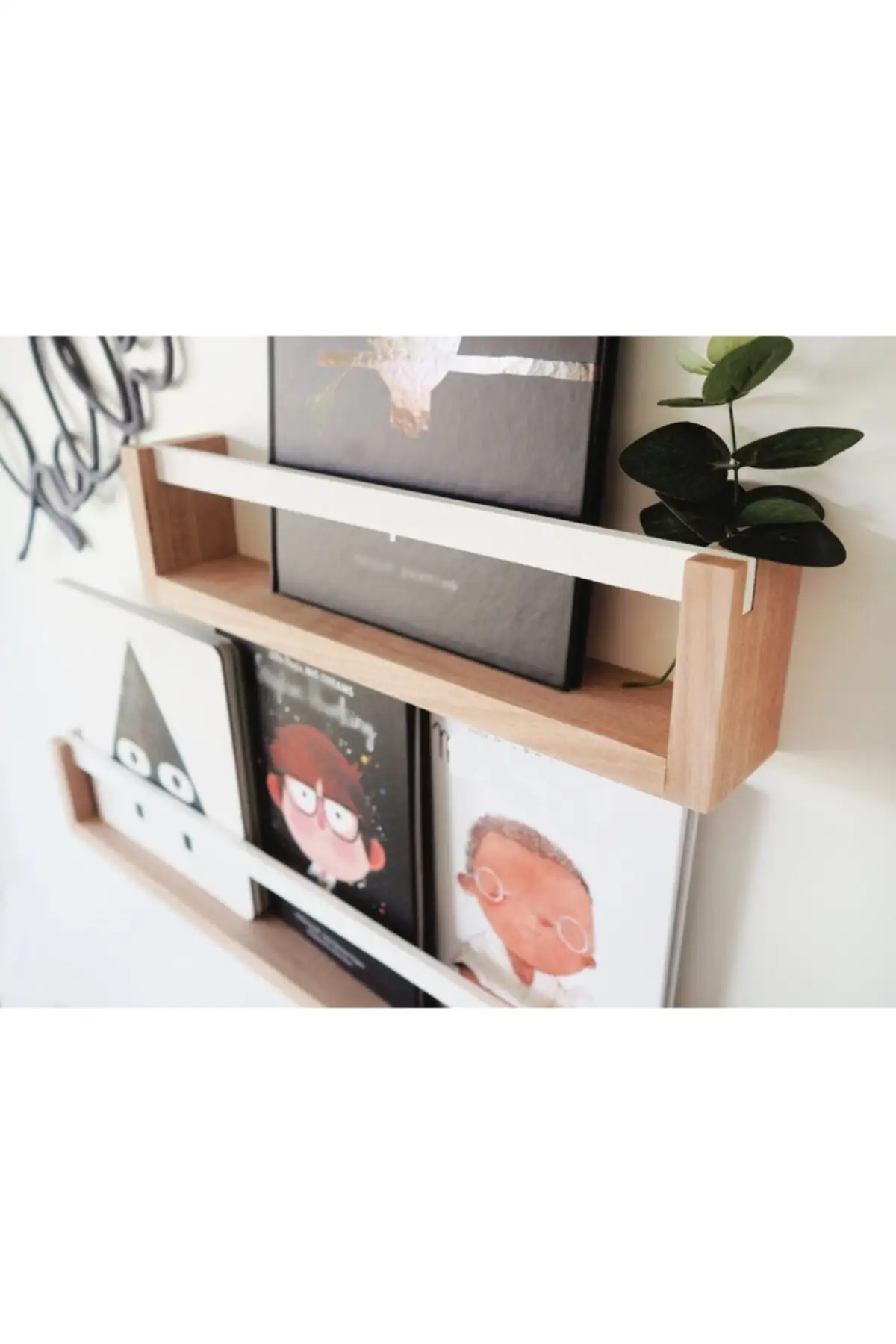 Montessori Boekenplank Kind Babykamer Muur Rack Houten Boekenkast Rack 2 Pcs