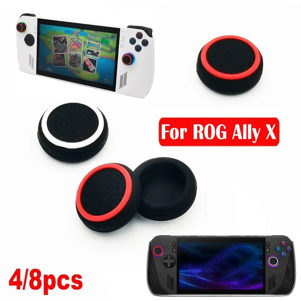 4/8PCS Silicone Rocker Caps Anti Slip Tight Fit Handheld Game Console Thumbstick Ergonomic Fashion Key Protector for ROG Ally X