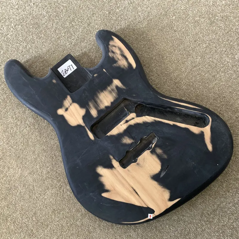EB077 Solid ASH 4 Strings Electric BASS Body Jazz Bass JB Pickups DIY for Replace Unfinished Wood Crack