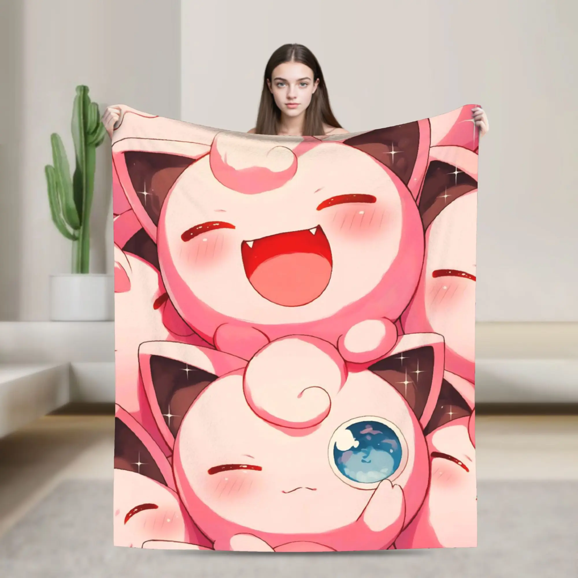 

Pokemon Characters Blanket Warm Cozy Fluffy Throw Blankets for Sofa 50x60 Inch Multi-size Quilt