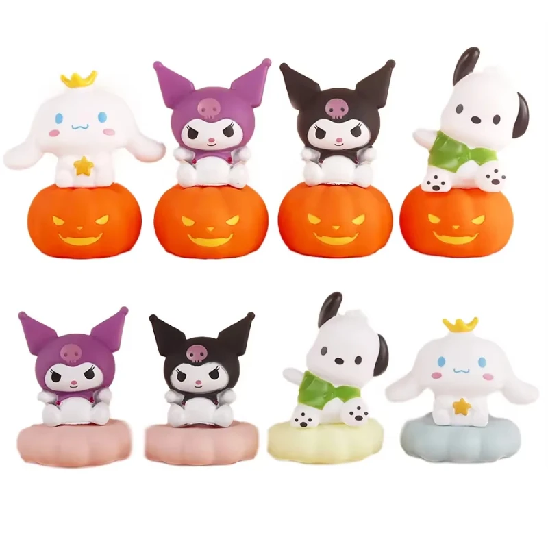 Kawaii Pumpkin Kuromi Cinnamoroll Melody Night Light Cute Cloud Pochacco Glowing Bedside Lamp Room Desk decoration Birthday Gift