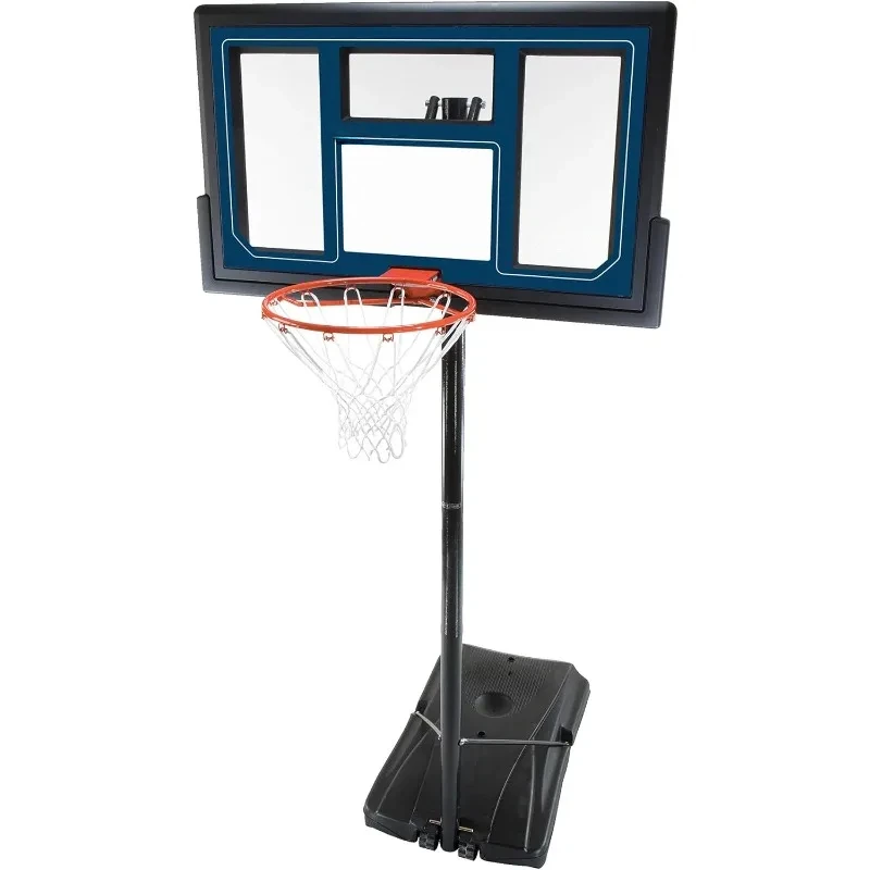 

Courtside Height Adjustable Portable Basketball System, 50 Inch Shatterproof Backboard Basketball Accessories