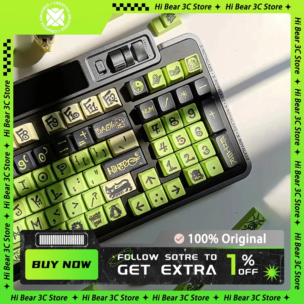 

Creative UV xNINEGO Mechanical Keyboard Kit Keycaps Creative PBT Keycap Set MDA Height 135 Keys Customize Gamer Accessories Gift