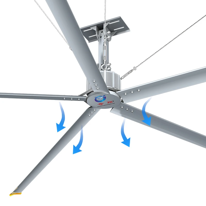 12ft 3600mm BLDC Industrial HVLS Ceiling Fan 220V Aluminum Alloy Blades Low Noise Easy Installation